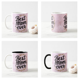Gouden Harten Trendy Schrift Beste Moeder Ooit Mod Magische Mok