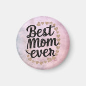 Gouden Harten Trendy Script Beste Moeder Ooit Mode Magneet (Voorkant)