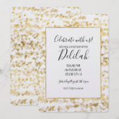 Gouden harten verjaardag kaart (Voorkant / Achterkant)