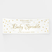 Gouden Hartjes Baby Sprinkle Shower Welkom Spandoek (Horizontaal)