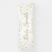 Gouden Hartjes Baby Sprinkle Shower Welkom Spandoek (Verticaal)