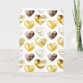 Gouden Hartjes Cupcake Verjaardag Kaart (Achterkant)