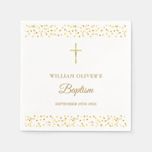 Gouden Hartjes Doop Christening Servet