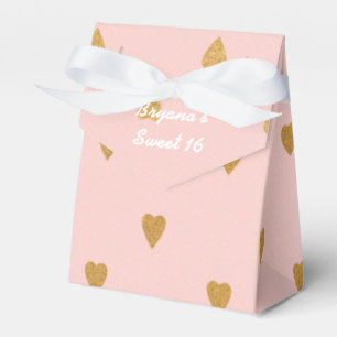 Gouden Hartjes Roze Verjaardag Feest Favor Dozen Bedankdoosjes