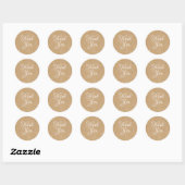 Gouden Hartjes Script Dank Je Rustieke Kraft Boho Ronde Sticker (Vel)