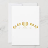 Gouden Hartjes Trouwontwerp Save The Date (Achterkant)