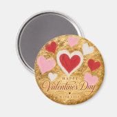 Gouden Hartjes Valentijnslicht Magneet (Voorkant / Achterkant)