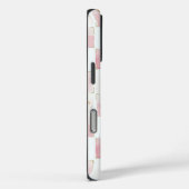 Gouden Hartketting Roze Witte Vierkanten Case-Mate iPhone Case (Achterkant / Rechts)
