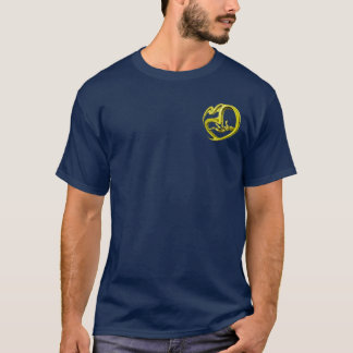 gouden hartklimmende charme t-shirt