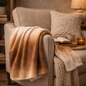 Gouden Hearth Fade Fleece Deken