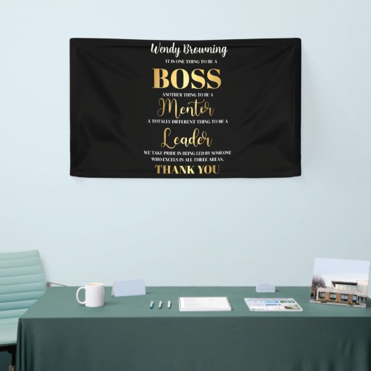 Gouden Hedendaagse Boss appreciatieweek Spandoek (Beurs)