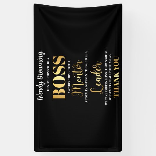 Gouden Hedendaagse Boss appreciatieweek Spandoek (Verticaal)