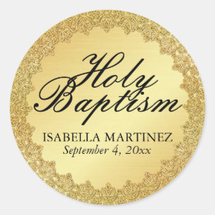 Gouden Heilige Doop Sacrament Katholieke Sticker S