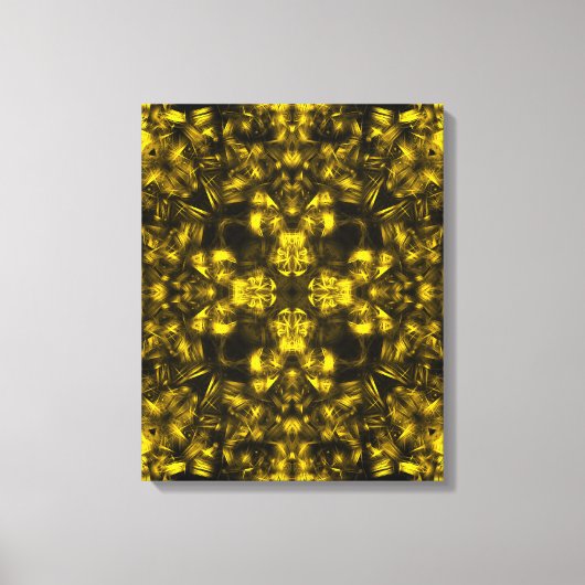 Gouden Heilige Energie Fractale Kunst Canvas Afdruk (Voorkant)