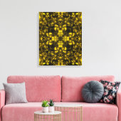 Gouden Heilige Energie Fractale Kunst Canvas Afdruk (Insitu (Woonkamer))