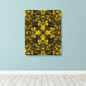 Gouden Heilige Energie Fractale Kunst Canvas Afdruk (Insitu (Houten vloer))
