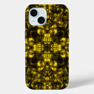 Gouden Heilige Energie Fractale Kunst iPhone 15 Case