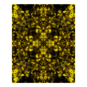 Gouden Heilige Energie Fractale Kunst Perfect Poster