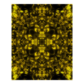 Gouden Heilige Energie Fractale Kunst Perfect Poster