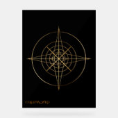 Gouden Heilige Geometrie Acryl Trouwbord Bord (Voorkant)