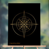 Gouden Heilige Geometrie Acryl Trouwbord Bord (Neutraal)