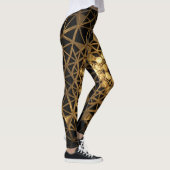 Gouden Heilige Geometrie Gloed Leggings (Rechts)