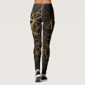 Gouden Heilige Geometrie Gloed Leggings (Achterkant)