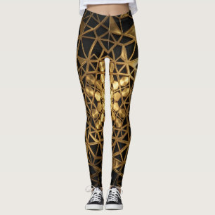 Gouden Heilige Geometrie Gloed Leggings