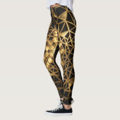 Gouden Heilige Geometrie Gloed Leggings (Links)