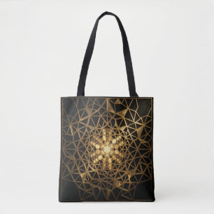 Gouden Heilige Geometrie Gloed Tote Bag