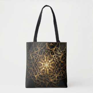 Gouden Heilige Geometrie Gloed Tote Bag