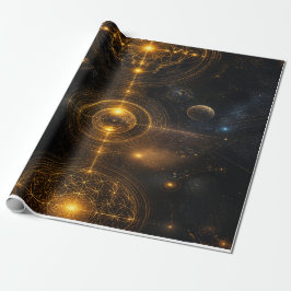 Gouden Heilige Geometrie Ruimte Cadeaupapier