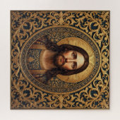 Gouden Heilige Icoon - Jezus Legpuzzel (Horizontaal)