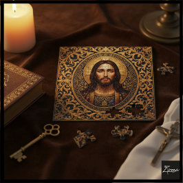 Gouden Heilige Icoon - Jezus Legpuzzel