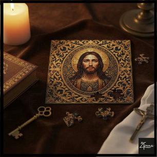 Gouden Heilige Icoon - Jezus Legpuzzel