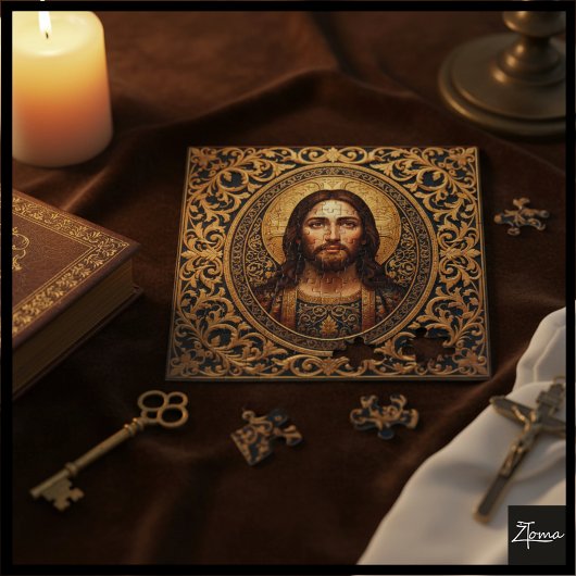Gouden Heilige Icoon - Jezus Legpuzzel