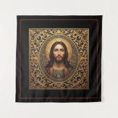 Gouden Heilige Icoon - Jezus Wandkleed (Voorkant)