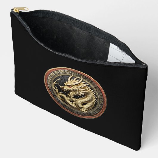 Gouden Heilige Oosterse Draken Medaillon Etui (Open)