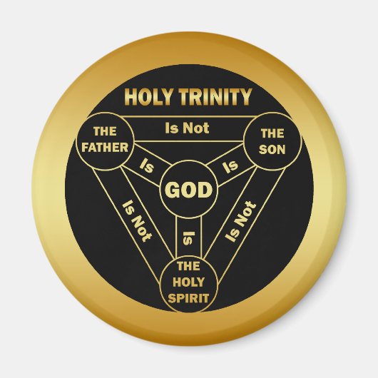 GOUDEN HEILIGE TRINITY SCHILD MAGNEET (Voorkant)
