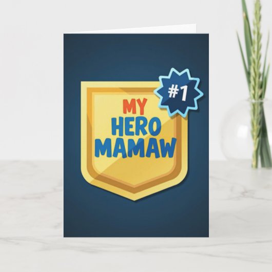 Gouden Held Mamaw Kaart (Voorkant)