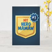 Gouden Held Mamaw Kaart (Gele Bloem)
