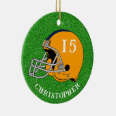 Gouden Helm Kerstmis Keramisch Ornament (Rechts)