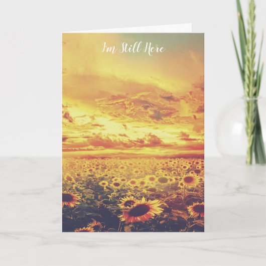 Gouden Hemel, Zonnebloemen & Comfort Gedicht Sympa Kaart (Voorkant)