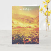 Gouden Hemel, Zonnebloemen & Comfort Gedicht Sympa Kaart (Gele Bloem)