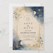 Gouden Hemelbruiloftsnacht Save The Date (Voorkant)