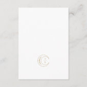 Gouden hemelmaan bruiloft informatiekaartje (Achterkant)