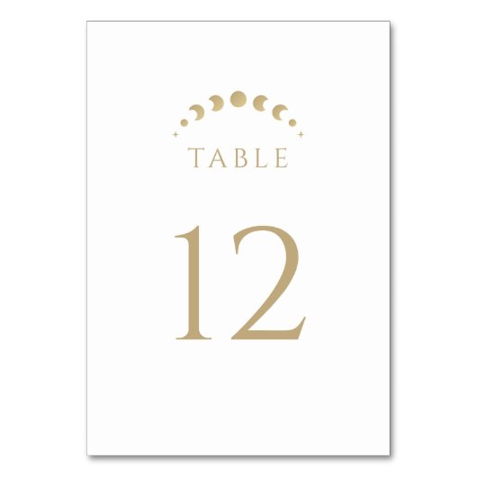 Gouden hemelmaan bruiloft kaart (Achterkant)