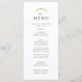 Gouden hemelmaan bruiloft menu (Voorkant)