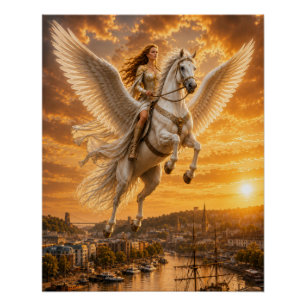 Gouden Hemelruiter Boven Bristol Perfect Poster