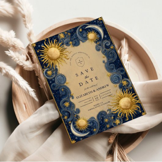 Gouden Hemelse Barokbruiloft Save The Date